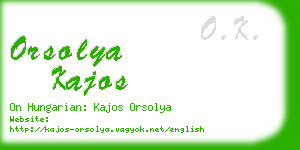 orsolya kajos business card
